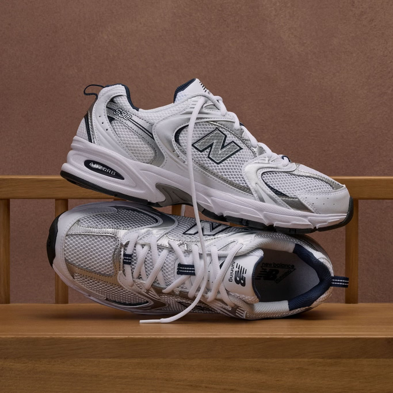 New Balance MR530 - White with Natural Indigo